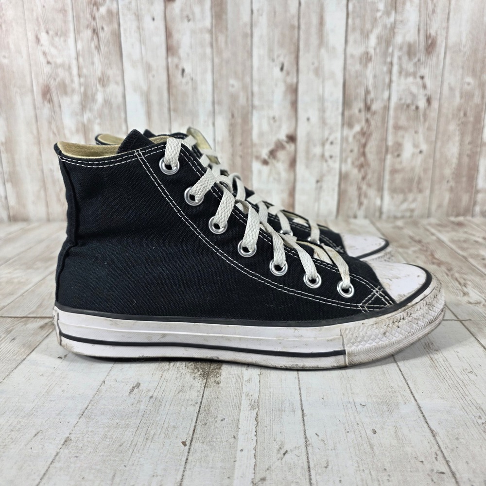 Converse Chuck Taylor All Star High Top Black Canvas Sneakers M9160 Womens 7